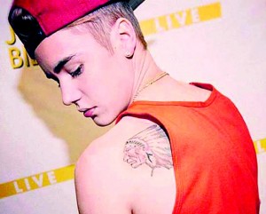 The Biebs loves his Cullitons. Check out the tat.